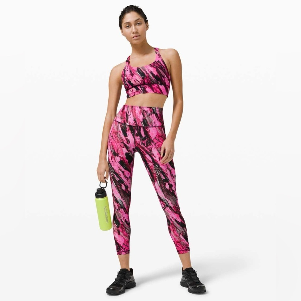 Lululemon Leggings Wunder Train High Rise Tight 25" Size 6 Pink Athletic Gym - Picture 9 of 9